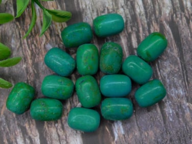 Group of Oval Turquoise Beads for Jewelry Making