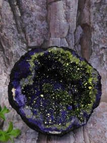 Purple and Green Crystal Geode Display Specimen Rock Stone Lapidary Specimen