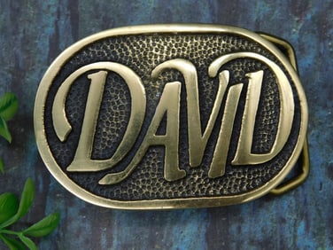 Solid Brass Belt Buckle With Name ?David?