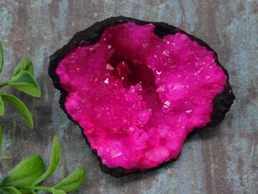 Bright Pink Crystal Geode Specimen Rock Stone Lapidary Specimen
