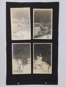 Black Photo Album Pages With Vintage Photographs