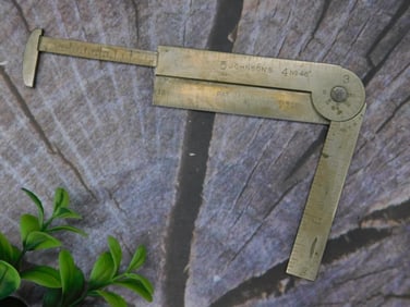 Johnsons German Silver Caliper Rule, Pat. 1907