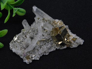 Quartz and Pyrite Mineral Rock Stone Lapidary Specimen Cluster Specimen