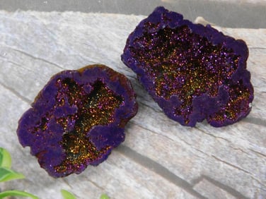 Alien Egg Geodes Rock Stone Lapidary Specimen With Iridescent Finish