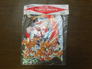 Dennison Christmas Party Prints with Santa and Reindeer