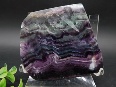 Rainbow Fluorite Slab Rock Stone Lapidary Specimen for Display