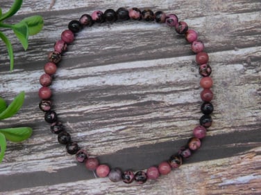 Beaded Rhodonite Stretch Bracelet