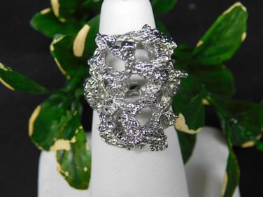 SILVER TONE RING VINTAGE ANTIQUE