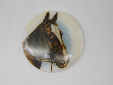 PAINTED CABOCHON ROCK STONE LAPIDARY SPECIMEN