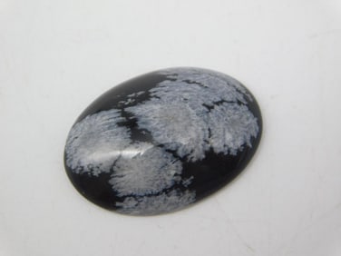 SNOWFLAKE OBSIDIAN CABOCHON ROCK STONE LAPIDARY SPECIMEN