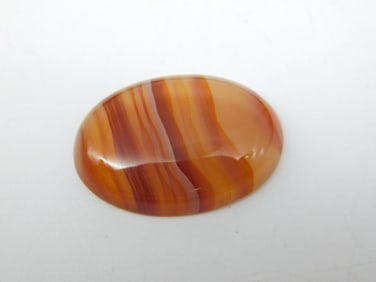 BANDED AGATE CABOCHON ROCK STONE LAPIDARY SPECIMEN