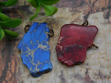 IMPRESSION JASPER PENDANTS ROCK STONE LAPIDARY SPECIMEN