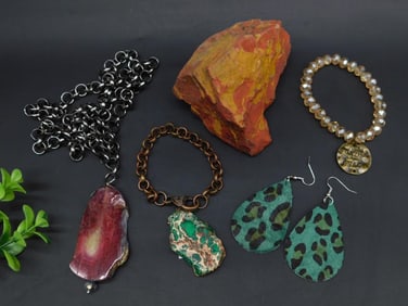 MIXED LOT ROCK STONE LAPIDARY SPECIMEN