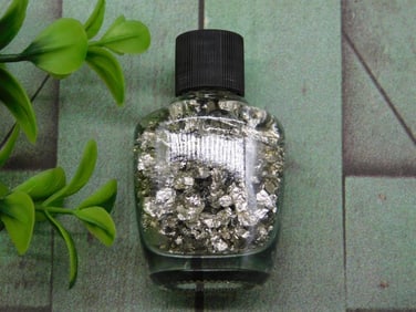 SILVER FLAKES IN BOTTLE ROCK STONE LAPIDARY SPECIMEN