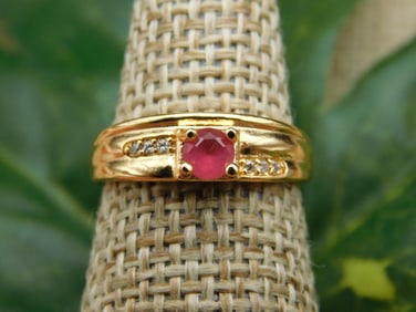 GENUINE STONE RING SIZE 5