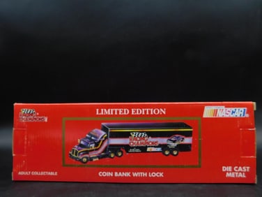 NASCAR Limited Edition Die-Cast Coin Bank with Lock NIB