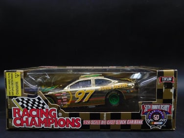 Racing Champions 1:24 John Deere Stock Car Bank NIB