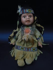 Golden Keepsake Native Theme Porcelain Doll