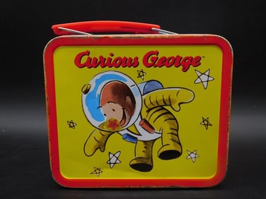 Curious George Tin Lunchbox with Astronaut Design