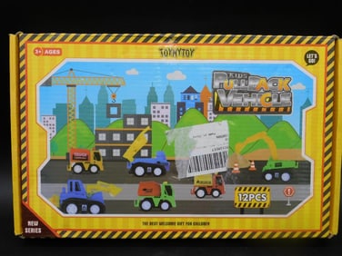 Kids Pull-Back Vehicle Toy Set ? 12 PCS