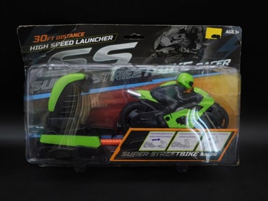 Super Streetbike Racer Toy with High-Speed Launcher