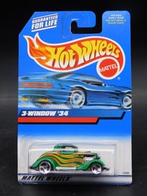 Hot Wheels ?2000 3-Window 34? Die-Cast Car in Packaging