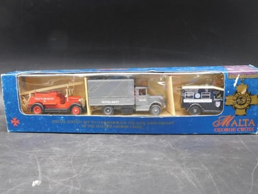 Malta George Cross Diecast Vehicle Set in Box