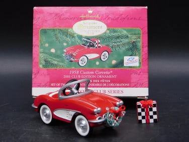 Hallmark 1958 Custom Corvette Keepsake Ornament Set