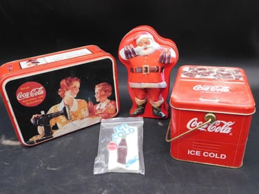 Coca-Cola Collectible Tins and Magnet Lot