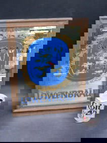 Lowenbrau Mirror and Colt 45 Malt Liquor Can