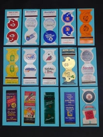 Collection of Matchbook Covers Featuring Various Themes