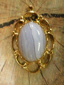 LACE AGATE PENDANT ROCK STONE LAPIDARY SPECIMEN