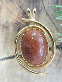 GOLDSTONE PENDANT ROCK STONE LAPIDARY SPECIMEN