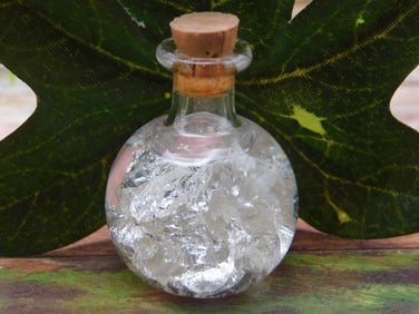 SILVER FLAKES IN BOTTLE ROCK STONE LAPIDARY SPECIMEN