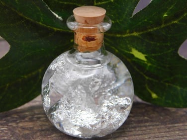 SILVER FLAKES IN BOTTLE ROCK STONE LAPIDARY SPECIMEN