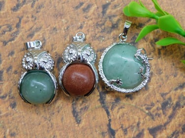 MIXED PENDANTS ROCK STONE LAPIDARY SPECIMEN