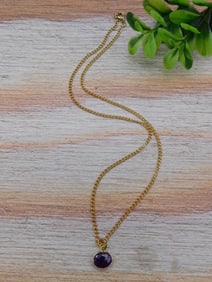 GENUINE STONE PENDANT ON CHAIN NECKLACE ROCK STONE LAPIDARY SPECIMEN
