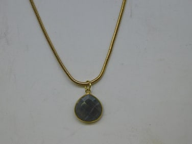 GENUINE STONE PENDANT ON CHAIN NECKLACE ROCK STONE LAPIDARY SPECIMEN