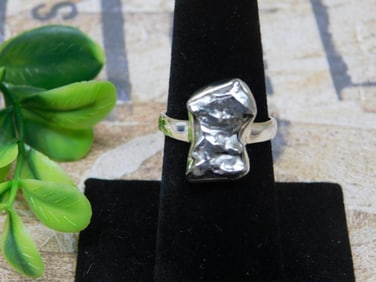 STERLING SILVER CAMPO DEL CIELO RING SIZE 7 ROCK STONE LAPIDARY SPECIMEN