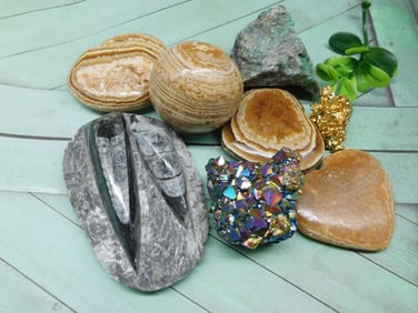 MIXED LOT ROCK STONE LAPIDARY SPECIMEN