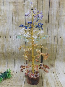 MIXED STONE TREE ROCK STONE LAPIDARY SPECIMEN