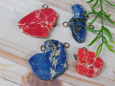 IMPRESSION JASPER PENDANTS ROCK STONE LAPIDARY SPECIMEN