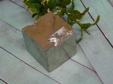 NATURAL FORMATION SPANISH PYRITE CUBE ROCK STONE LAPIDARY SPECIMEN
