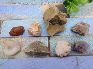 MIXED ROUGH LOT ROCK STONE LAPIDARY SPECIMEN