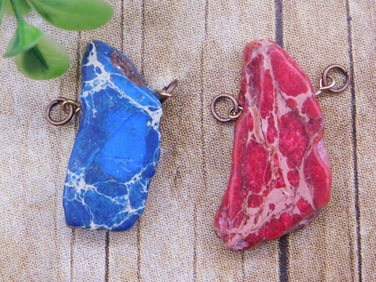 IMPRESSION JASPER PENDANTS ROCK STONE LAPIDARY SPECIMEN