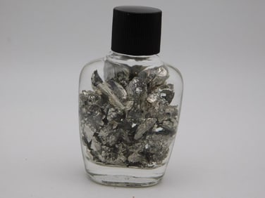 SILVER FLAKES IN A BOTTLE ROCK STONE LAPIDARY SPECIMEN