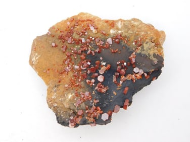 VANADINITE ON BARITE ROCK STONE LAPIDARY SPECIMEN