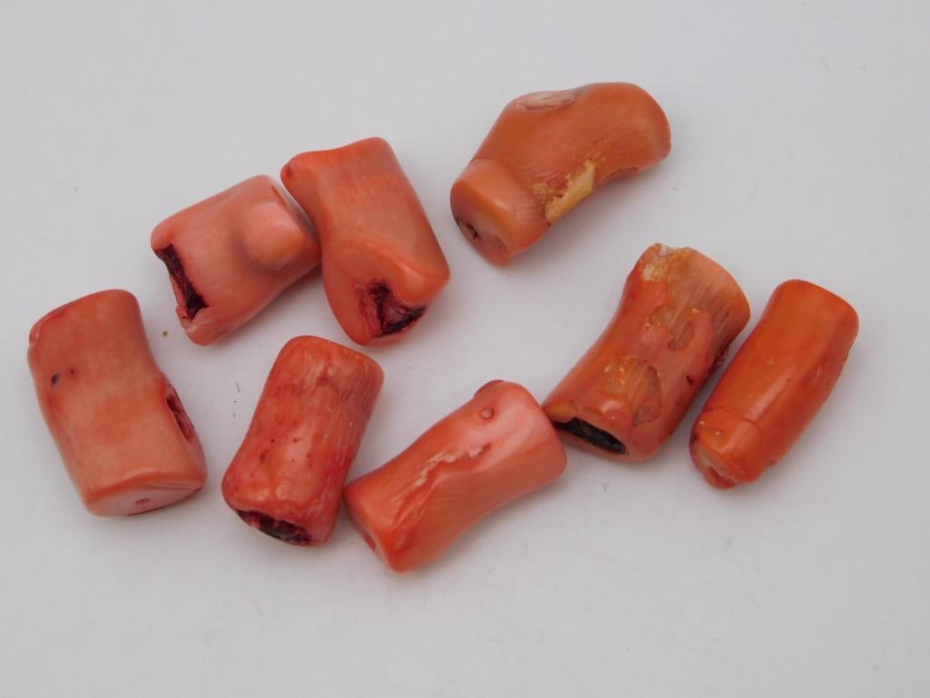 CORAL BEADS ROCK STONE LAPIDARY SPECIMEN: CORAL BEADS ROCK STONE LAPIDARY SPECIMEN
