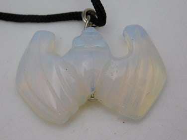 OPALITE BAT PENDANT NECKLACE ROCK STONE LAPIDARY SPECIMEN