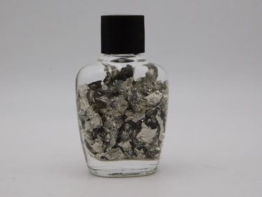 SILVER FLAKES IN A BOTTLE ROCK STONE LAPIDARY SPECIMEN